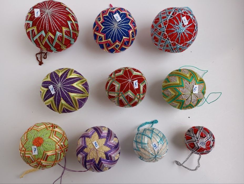 На Подарунок ручна вишивка японські шари кульки темарі, брошки в стилі