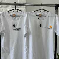 CARHARTT — Мужская футболка белая Бавовна 1ОО% — Кархарт принт