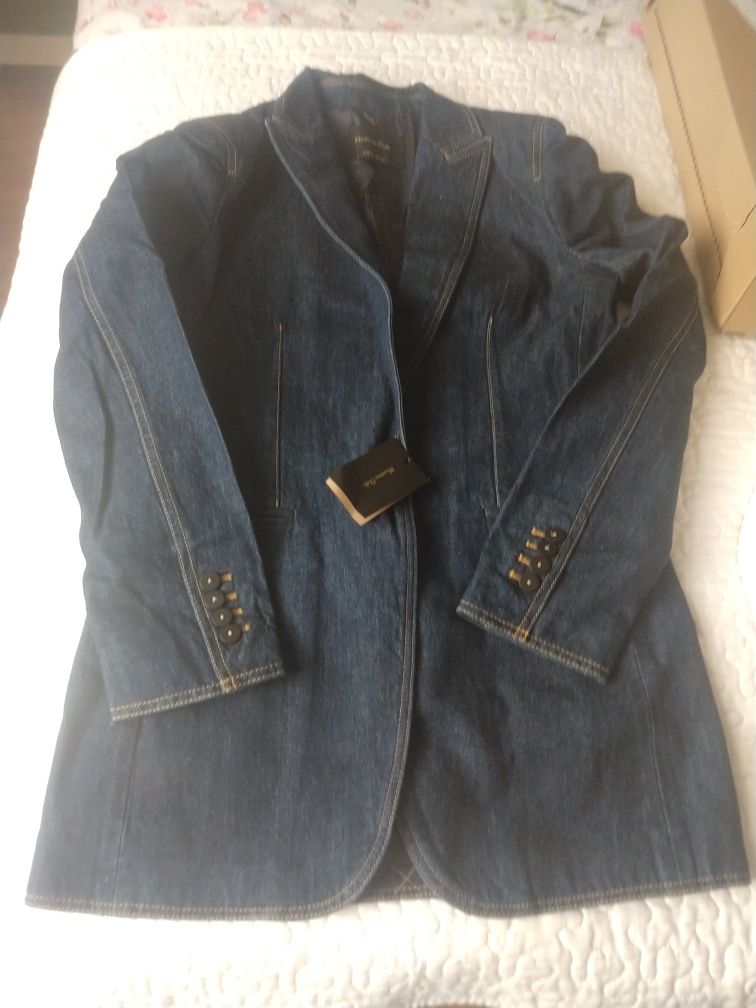 Marynarka żakiet damski jeansowy massimo dutti r 36 s