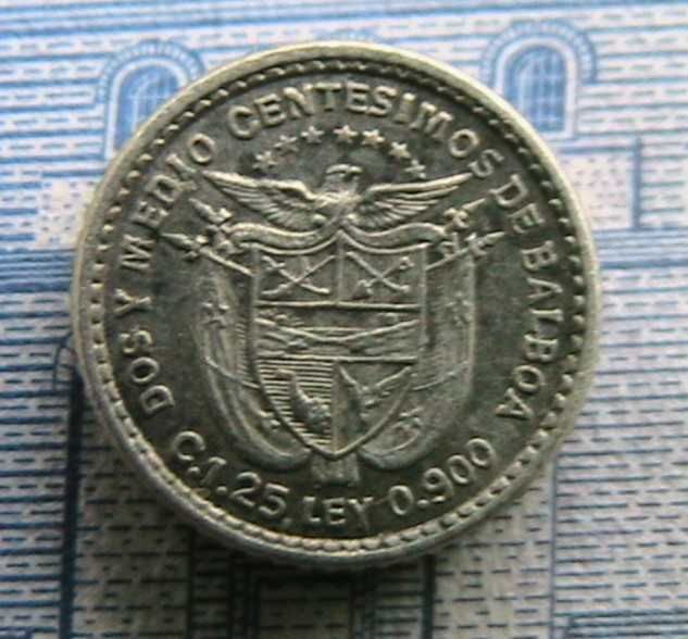 Панама 2½ сентесимо 1904 Серебро Очень Редко