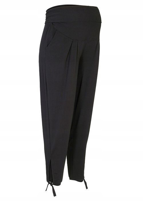 B.P.C spodnie ciążowe czarne luźne zwiewne ^48/50