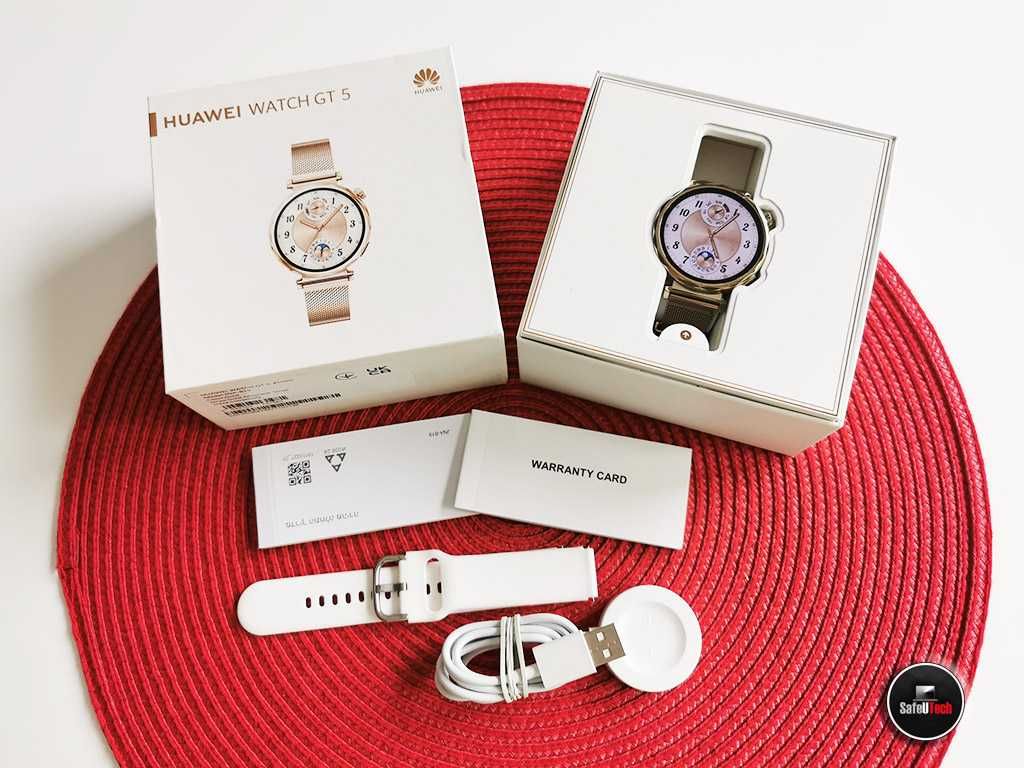 Damski Huawei Watch GT5 Elegant 41mm - złoty bransoleta - KPL. + PASEK