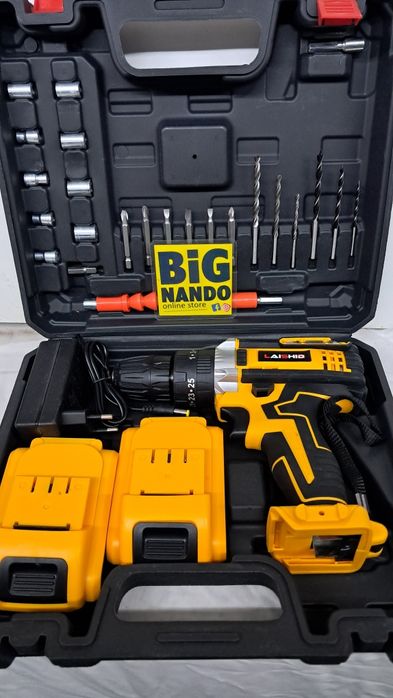 Berbequim de impacto 3 em 1 sem fios C/ 2 baterias várias cores