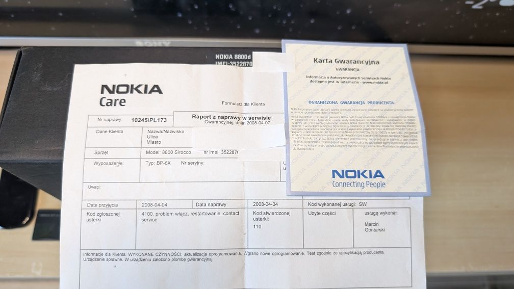 Nokia 8800 Sirocco, ORYGINALNA, z Polski, pełny komplet