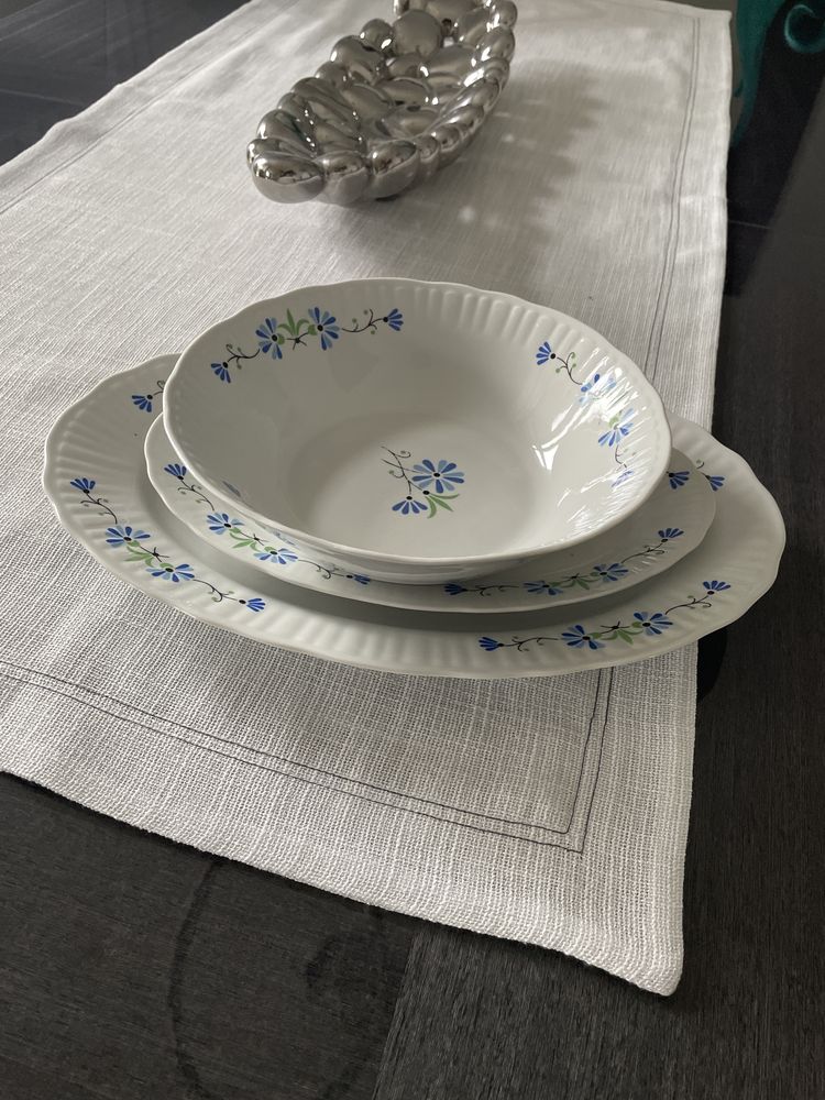 2 półmiski i miska biała porcelana Włocławek