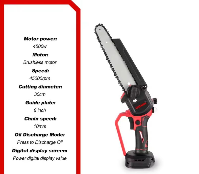 Motosserra com lubrificação