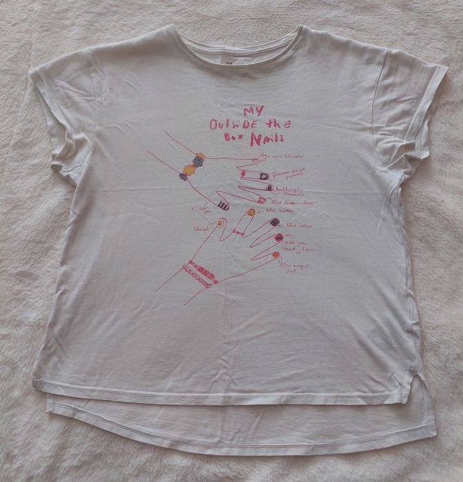 Camisola manga curta branca da zippy