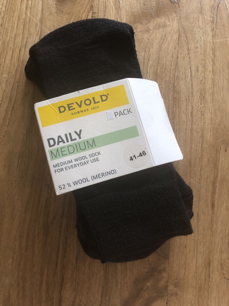 Skarpety wełniane Devold merino czarne 41-46