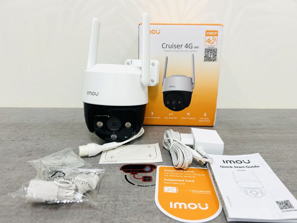 СИРЕНА 2мп LTE 4G GSM IP камера IMOU Cruiser поворотная Dahua PTZ WiFi