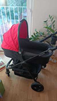 RECARO citygo gondola czerwona + adaptery