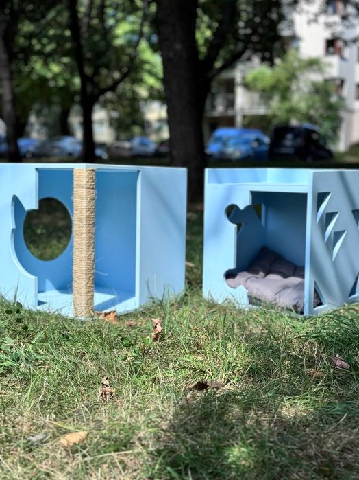 Buda Budka Kosteczka Domek DLA PSA Blue