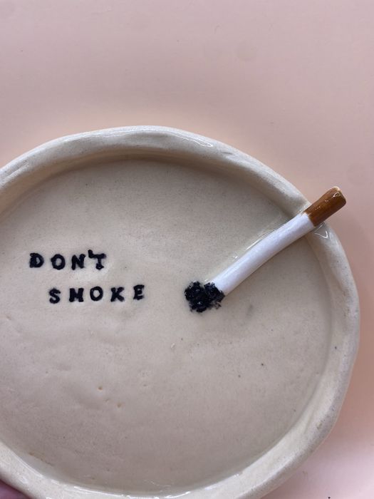 Popielniczka ceramiczna ,,Don’t smoke” - HandMade