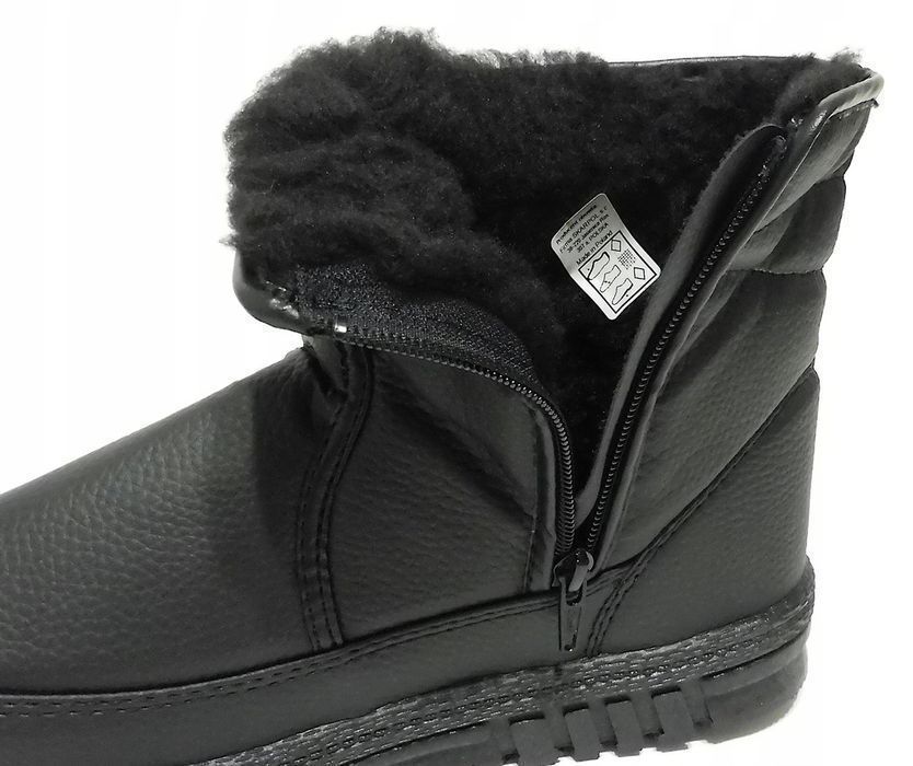 Męskie buty zimowe trzewiki na zamek trapery ocieplane śniegowce 41