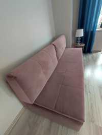 Sofa rozkładana lango z funkcją spania różowa