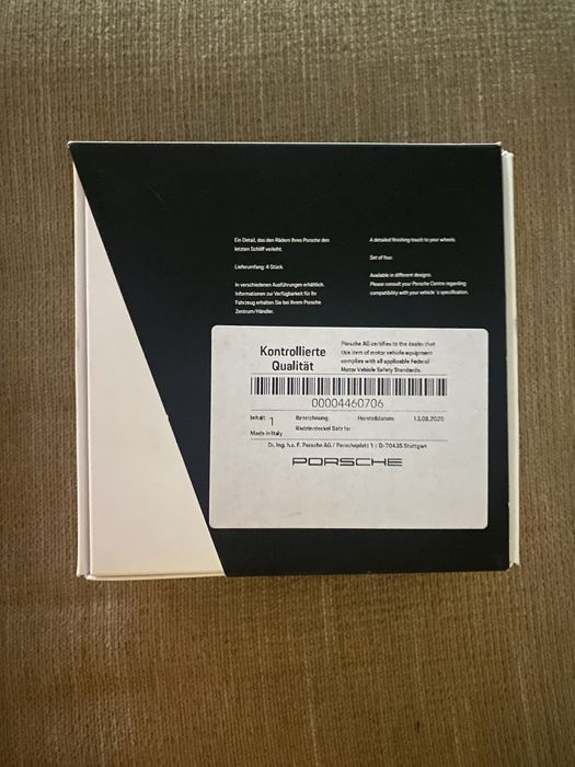 Porsche Tampas Logotipo Jantes