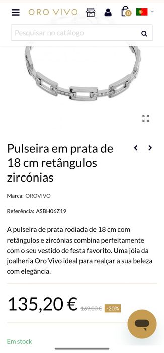 Pulseira de prata programada com zirconias da Oro Vivo