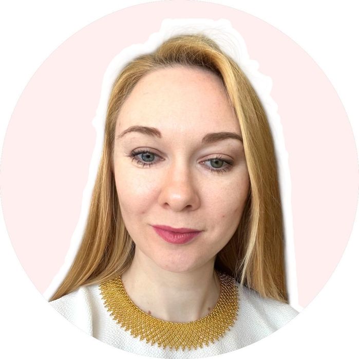 Złota kolia koralikowa – retro naszyjnik rękodzieło w stylu Łemko