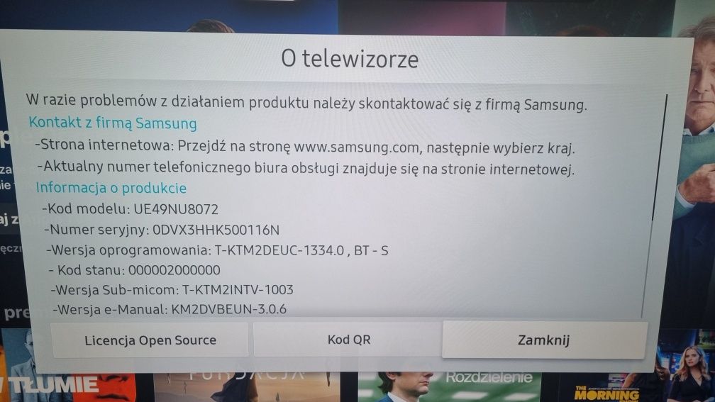 Telewizor Samsung un8072 49 cali, UHD, 4K,  HDR