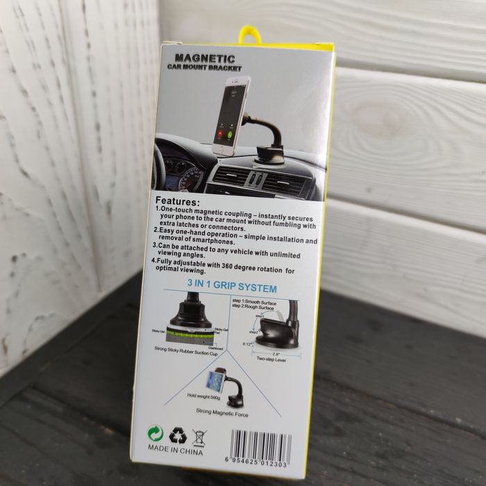 Магнитный держатель на присоске. Авто холдер для телефона. CT 303