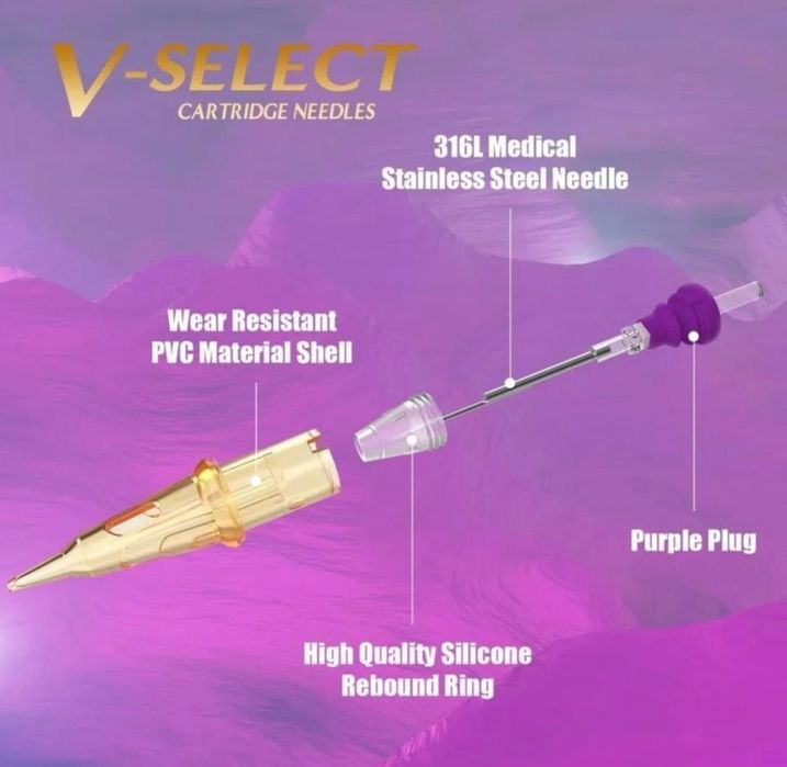 1 Round Liner EZ VSelect ( 0.30 ) картриджі, Голки, картридж тату
