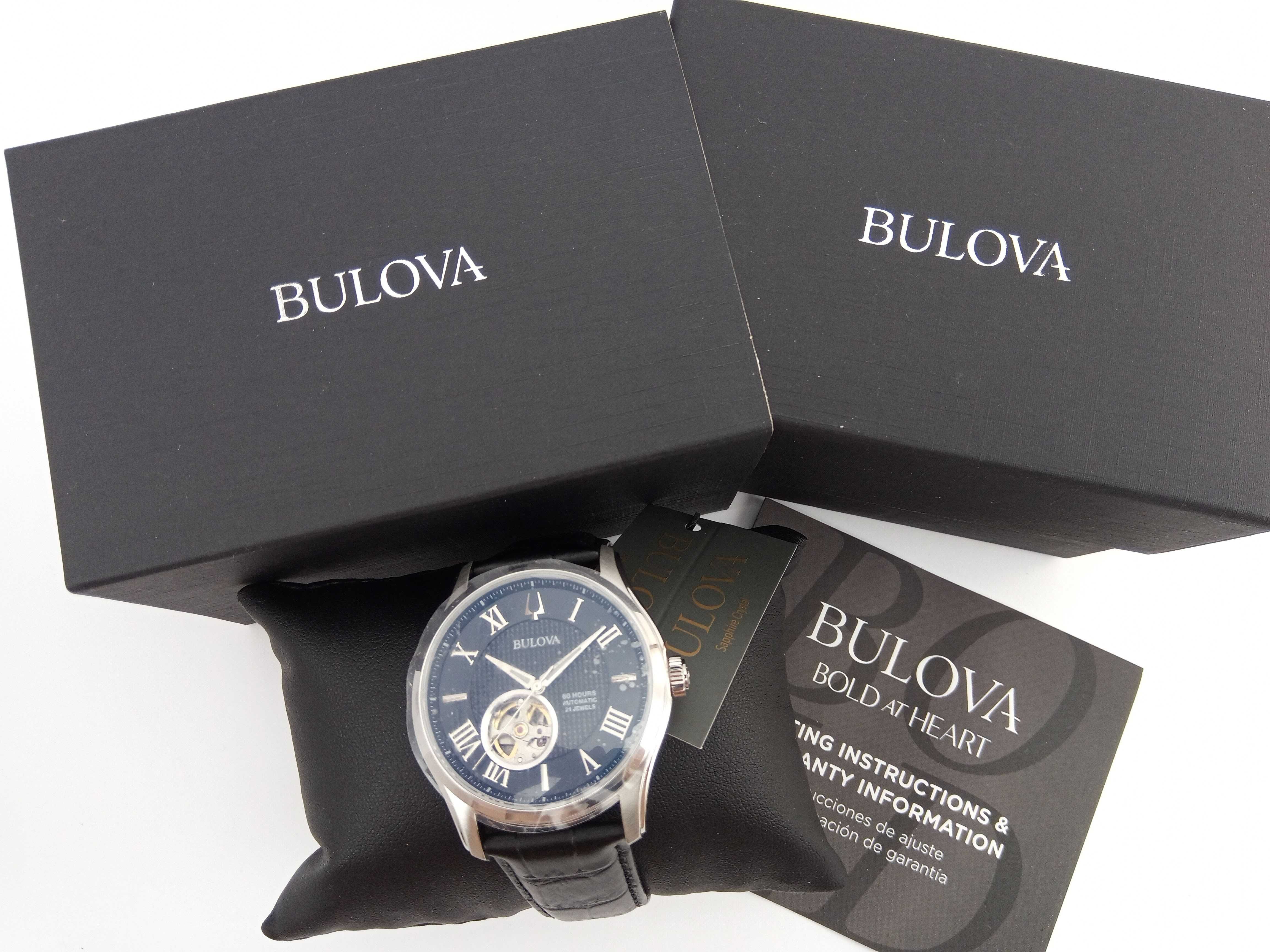 Мужские часы Bulova 96a217 механика с автоподзаводом, скелетон, сапфир