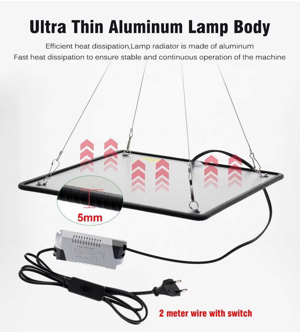 LED FULL SPECTRUM cultivo interior plantas crescimento 220v Novo