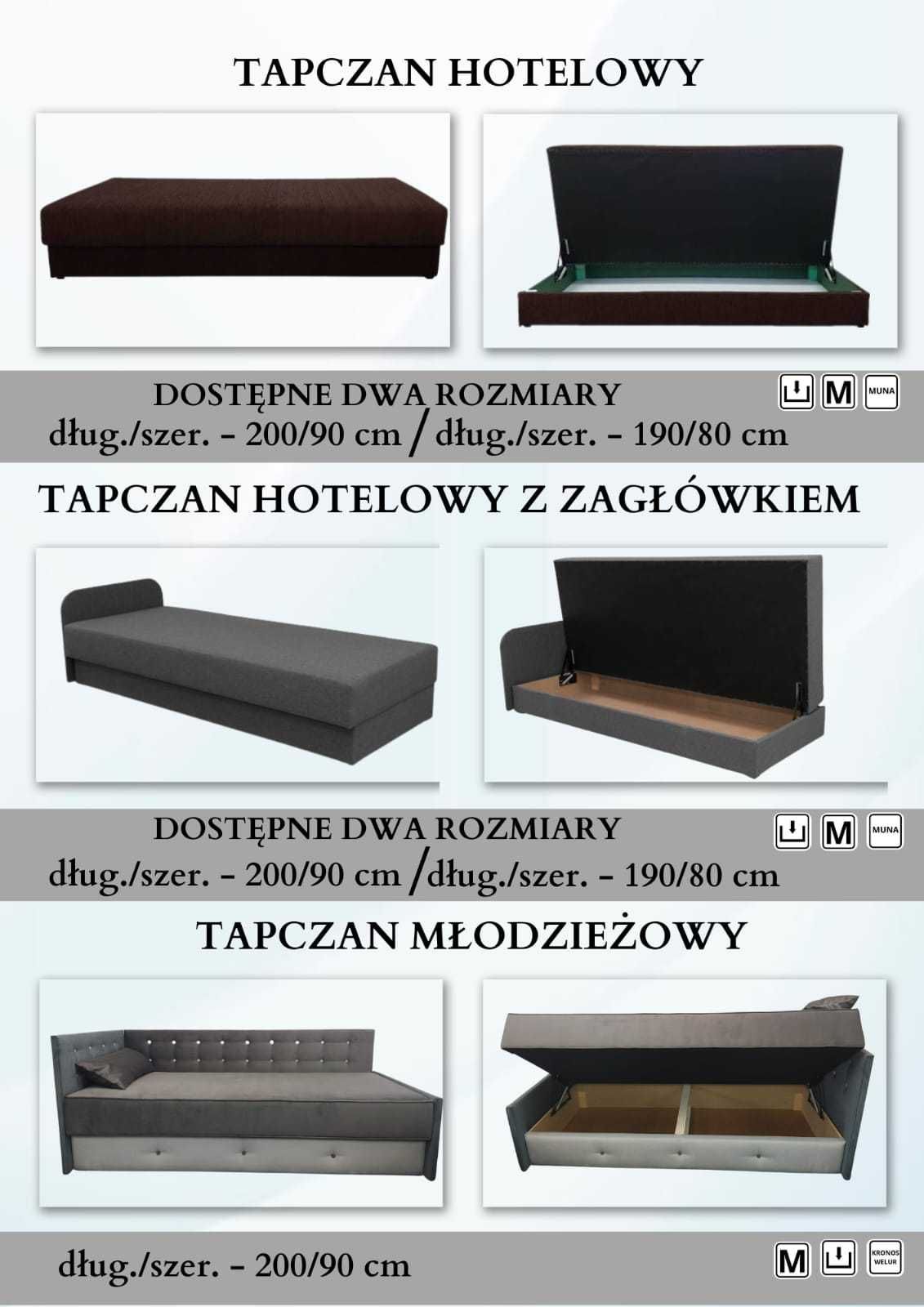 Tapczan hotelowy – bonel, pojemnik DARMOWA DOSTAWA