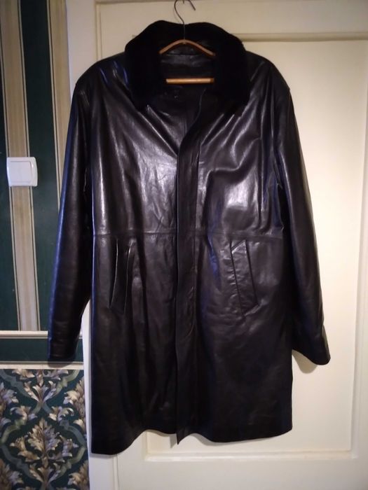 Шкіряне пальто (плащ) чоловіче (Pierro Lucci), 3XL, в ідеальному стані