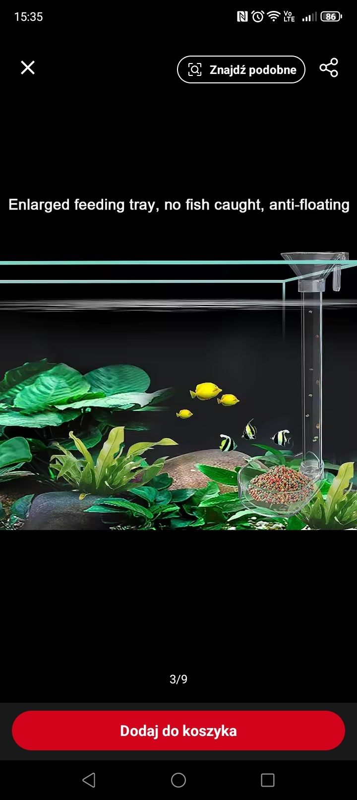 Karmnik dla ryb krewetek akwarium krewetkarium