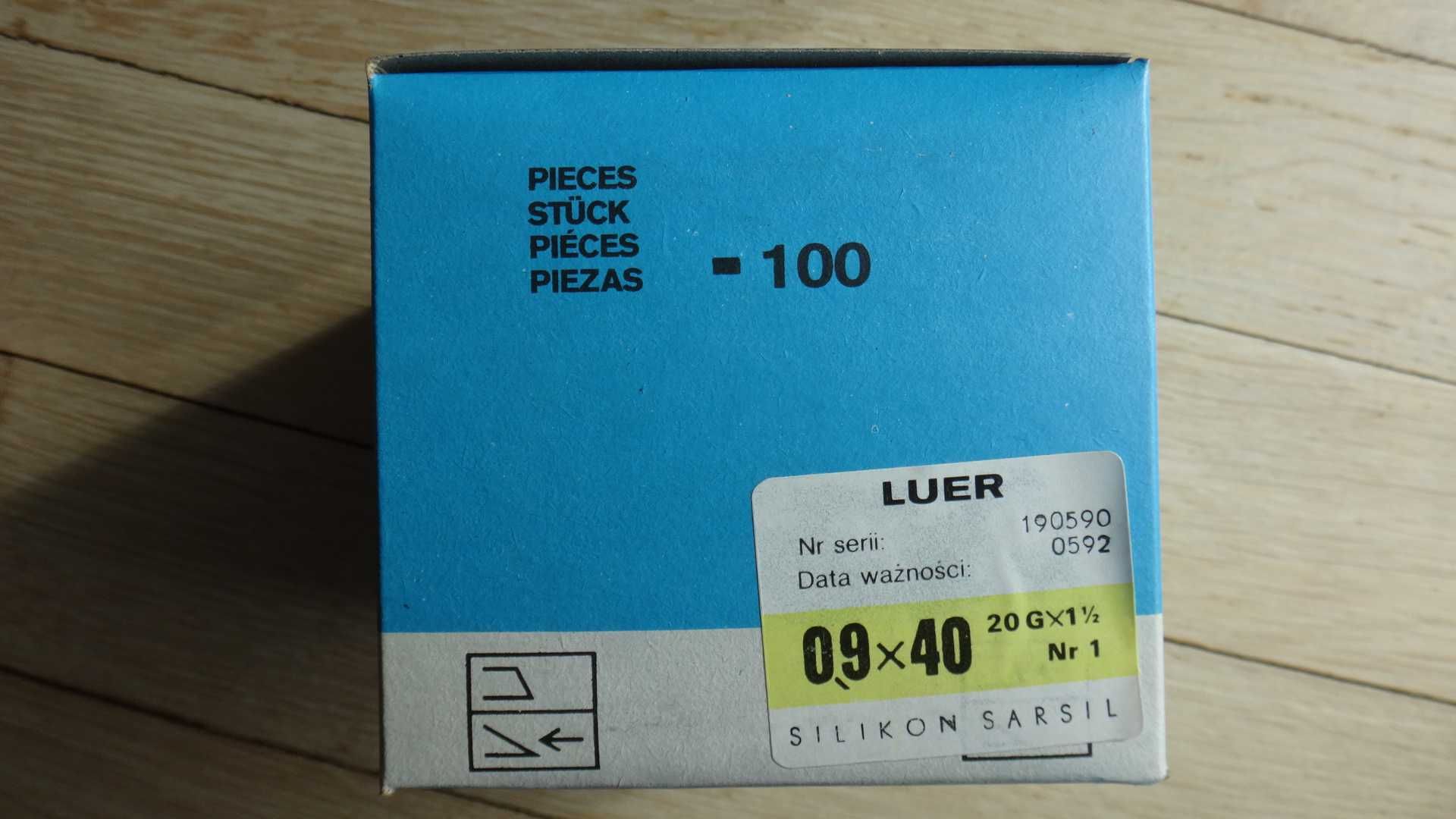 Igły jednorazowe Luer 0,9x40, Producent: Mifam-Poland