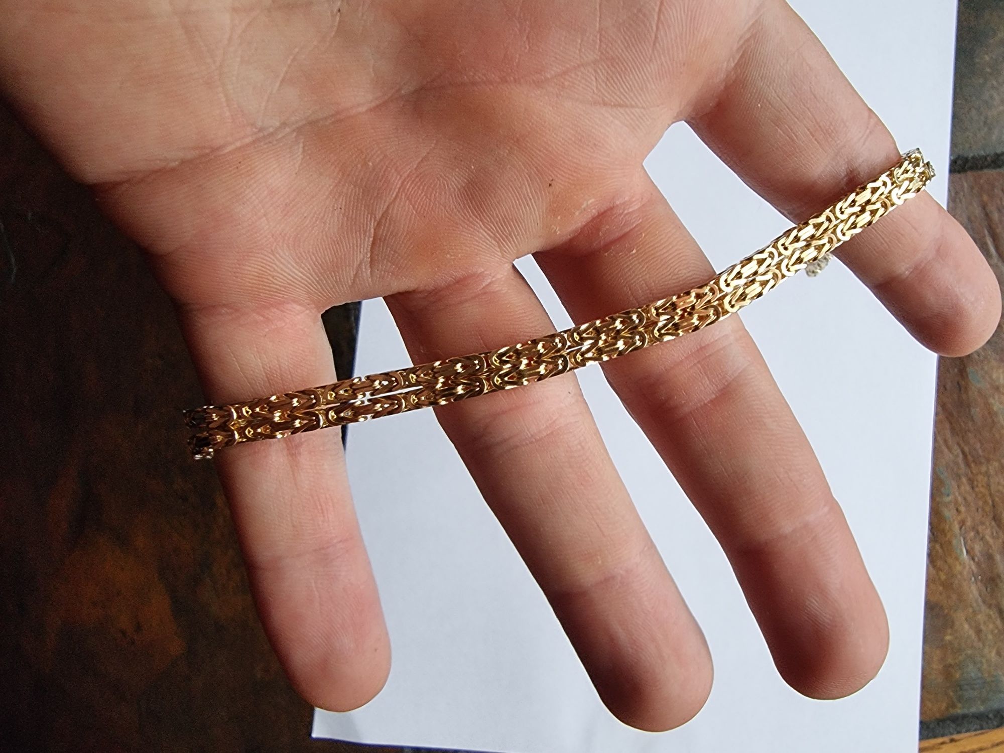 Złoty łańcuszek Splot Królewski 33g 55 cm nowy cechowany 585  225 zł/g
