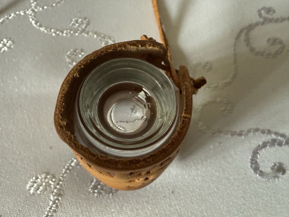 Kieliszek Imprezowy Karpacz Pij Bracie Szklany ze Skórzanym Etui