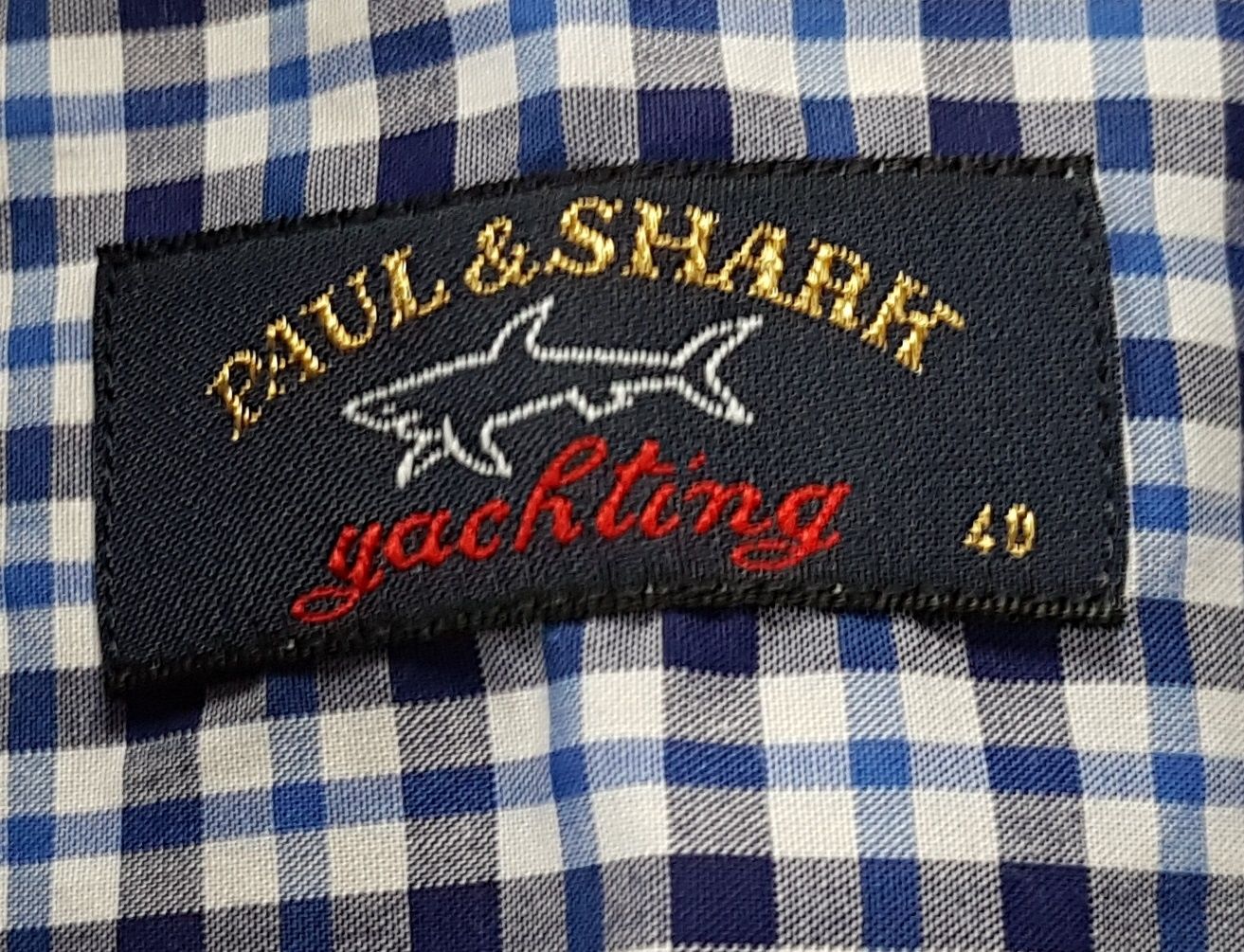 Paul & Shark рубашка в клетку оригинал S-M