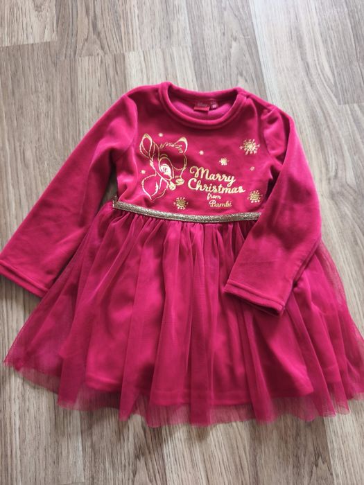 Sukienka świąteczna Disney r.80