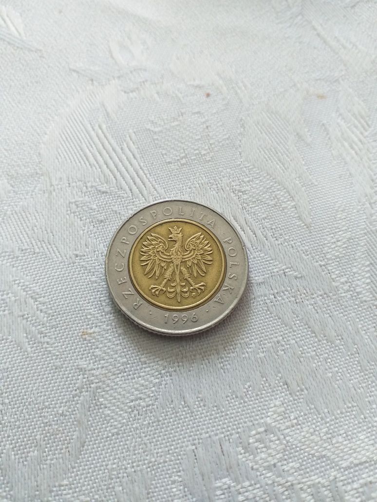 Moneta 5 zł 1996 r destrukt