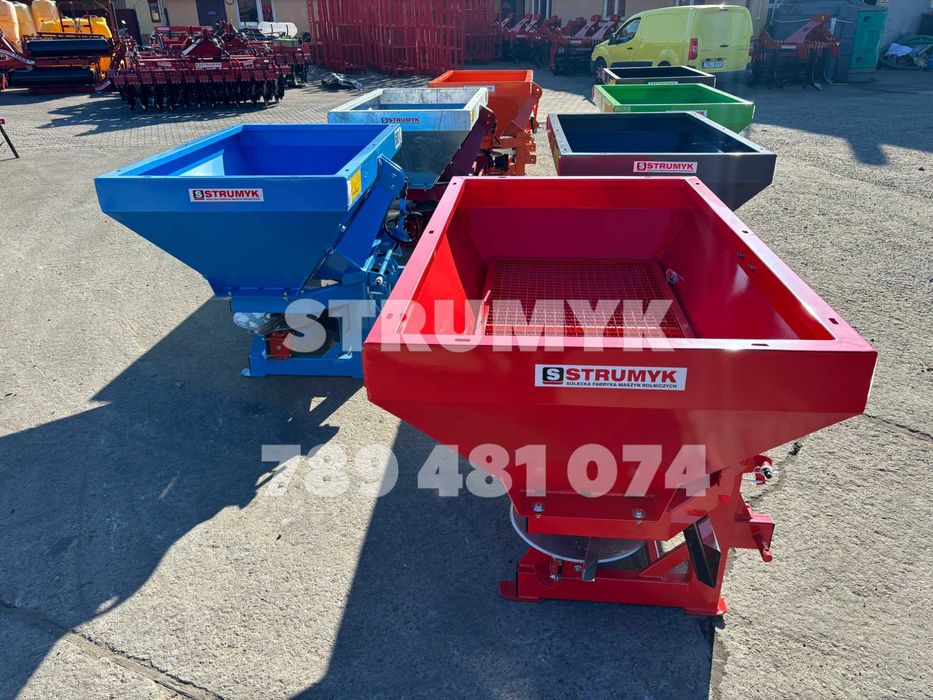 rozsiewacz nawozu DWUTALERZOWY STRUMYK plandeka/kratka 400l -1600l