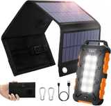 Składany panel słoneczny 8W z powerbankiem solarnym 20000 mAh