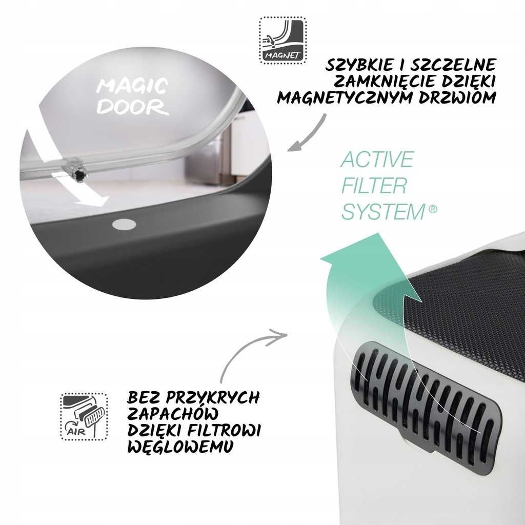 Kuweta zamknięta dla kota do domu bez zapachu NOWA dla kotka domowego