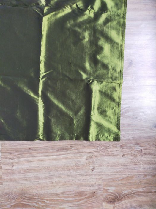 Zasłony zielone z przelotką