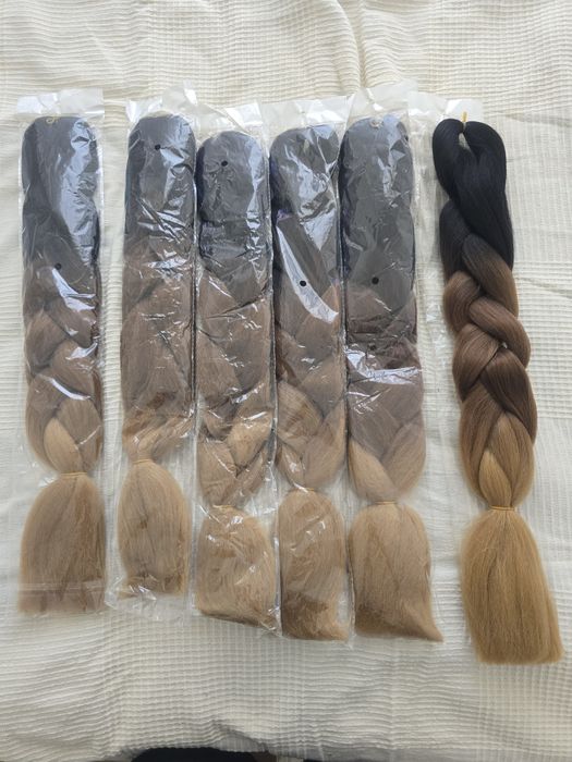6 sztuk włosy syntetyczne, jumbo hair, kanekalon, warkoczyki