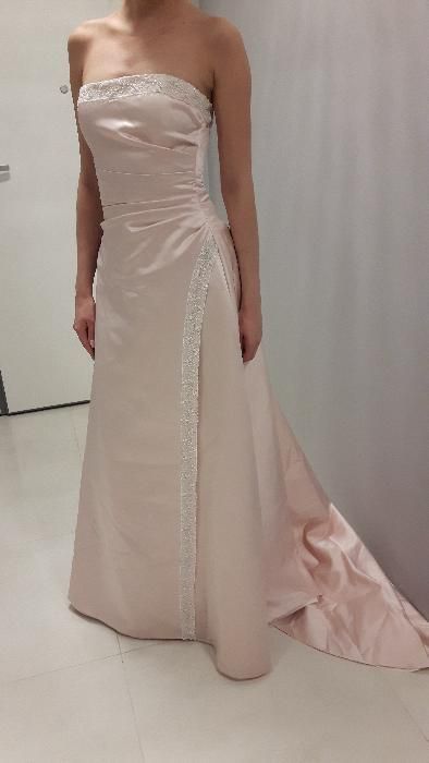 Nowa! Suknia ślubna tren /suknia balowa Maggio Ramatti 34/36 blady róż