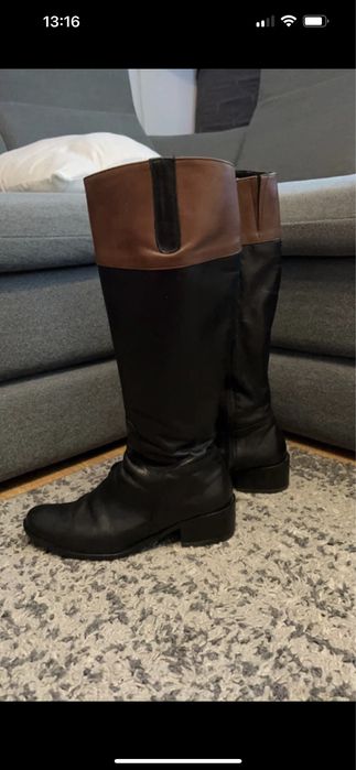 Skórzane kozaki Sagan