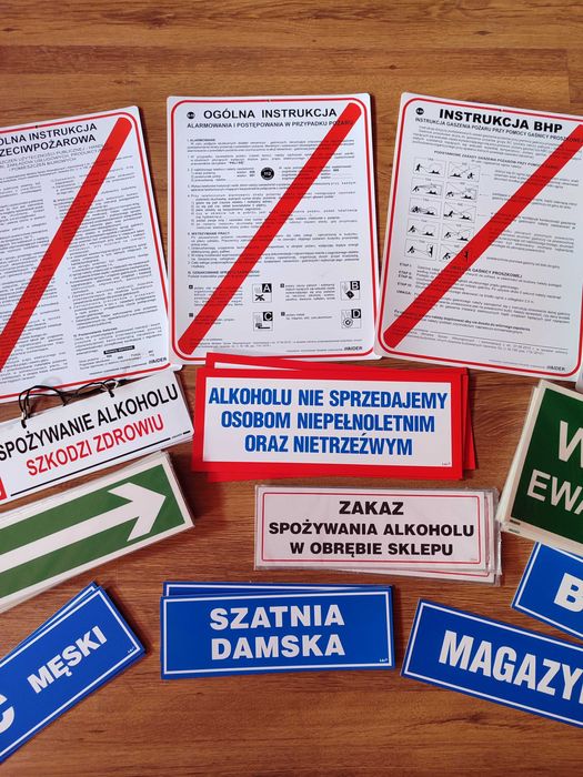 Tablice informacyjne BHP