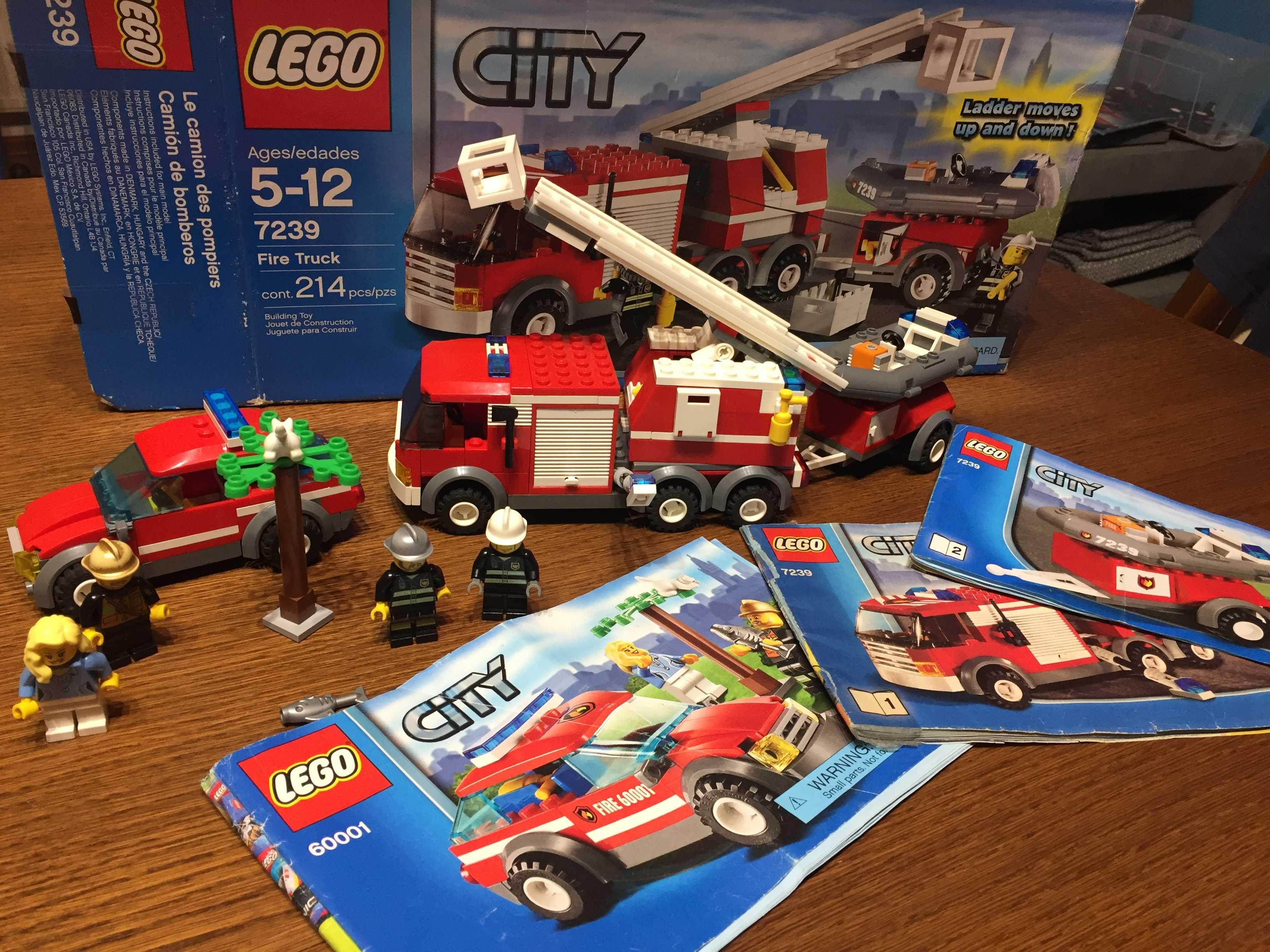 LEGO CITY 7239 + 60001 straż pożarna 2 w 1