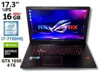 Asus ROG GL753VD 17.3" i7-7700H 3.8ГГц 16/256+1Tб GTX 1050 4Гб Ігровий