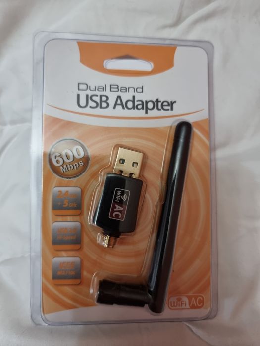 Karta sieciowa bezprzewodowa  WIFI USB AC 600MBPS 2.4/5GHZ DUAL BAND A
