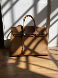 Mala Tipo Hermès Birkin 40 Gold / Prata