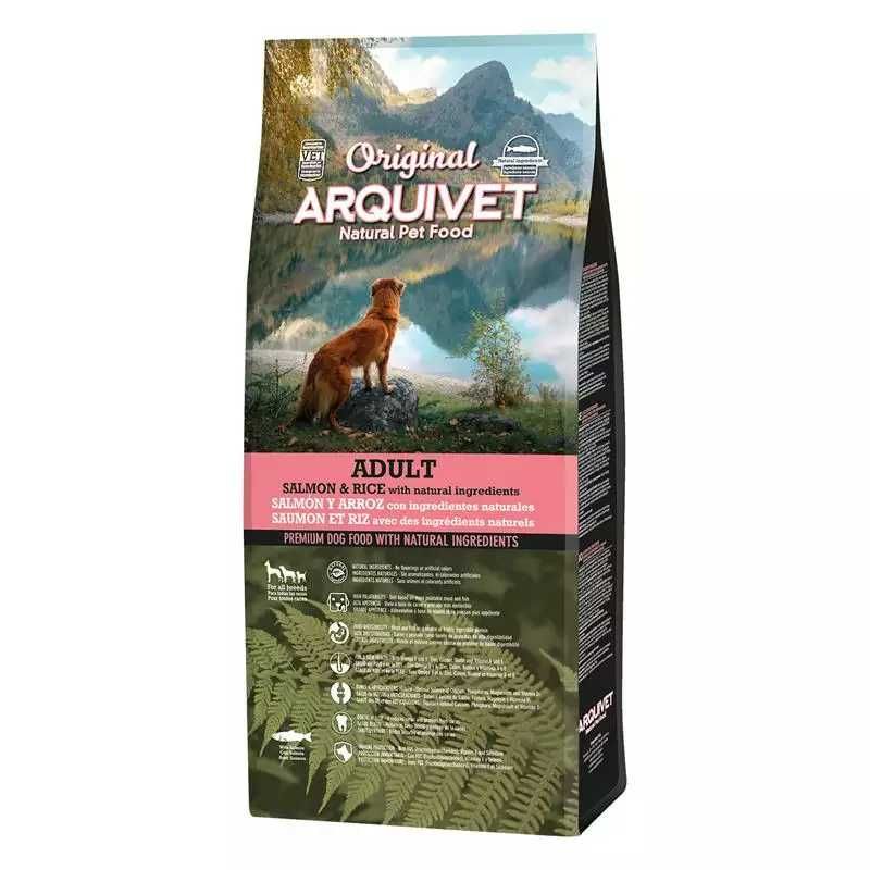 Arquivet Original łosoś z ryżem 12 kg karma dla psa, omega 3 i 6