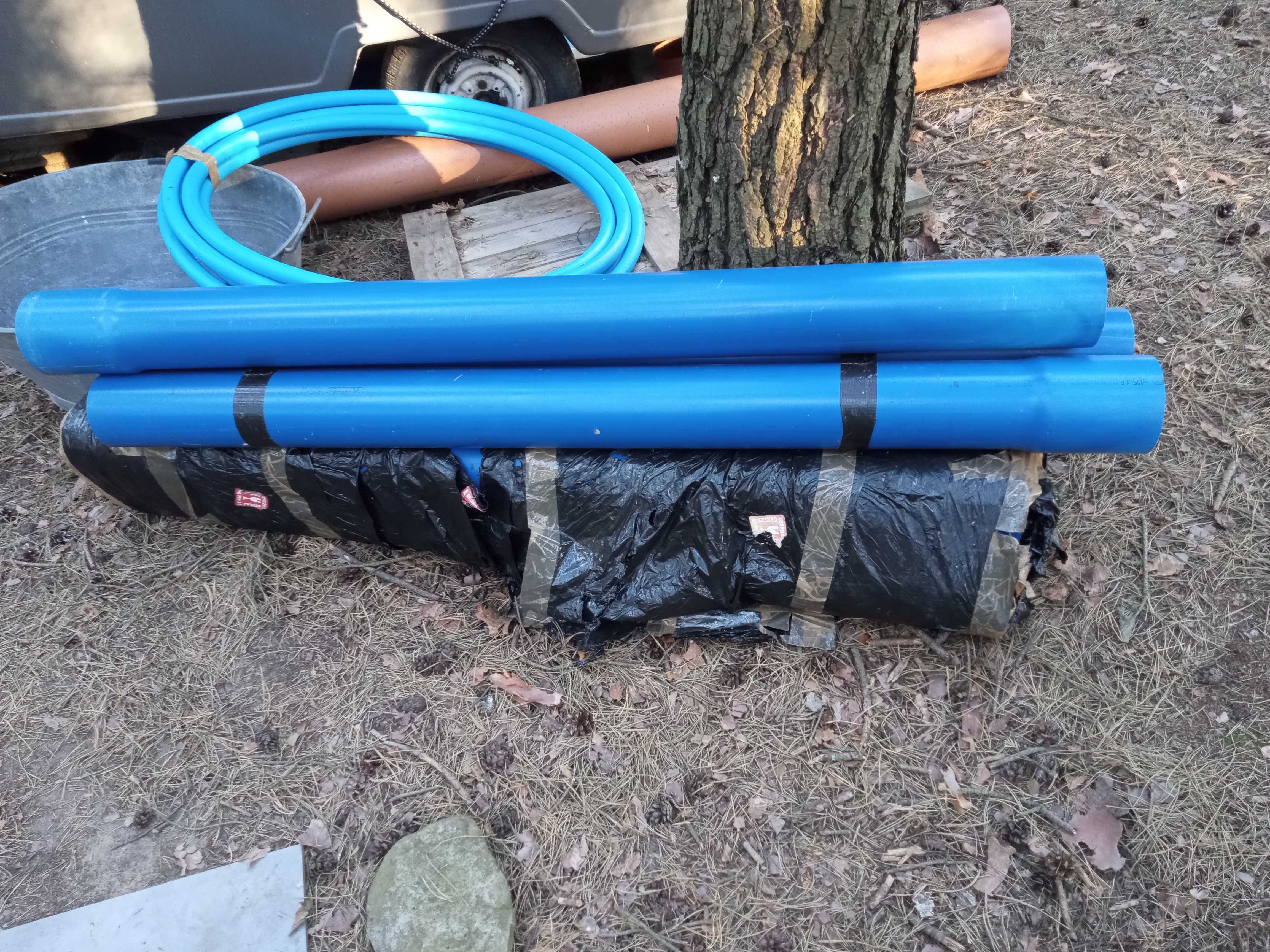 Rury 125 do wody pitnej 10szt 1,5m dwa filtry studzienne 2m i 1,5m