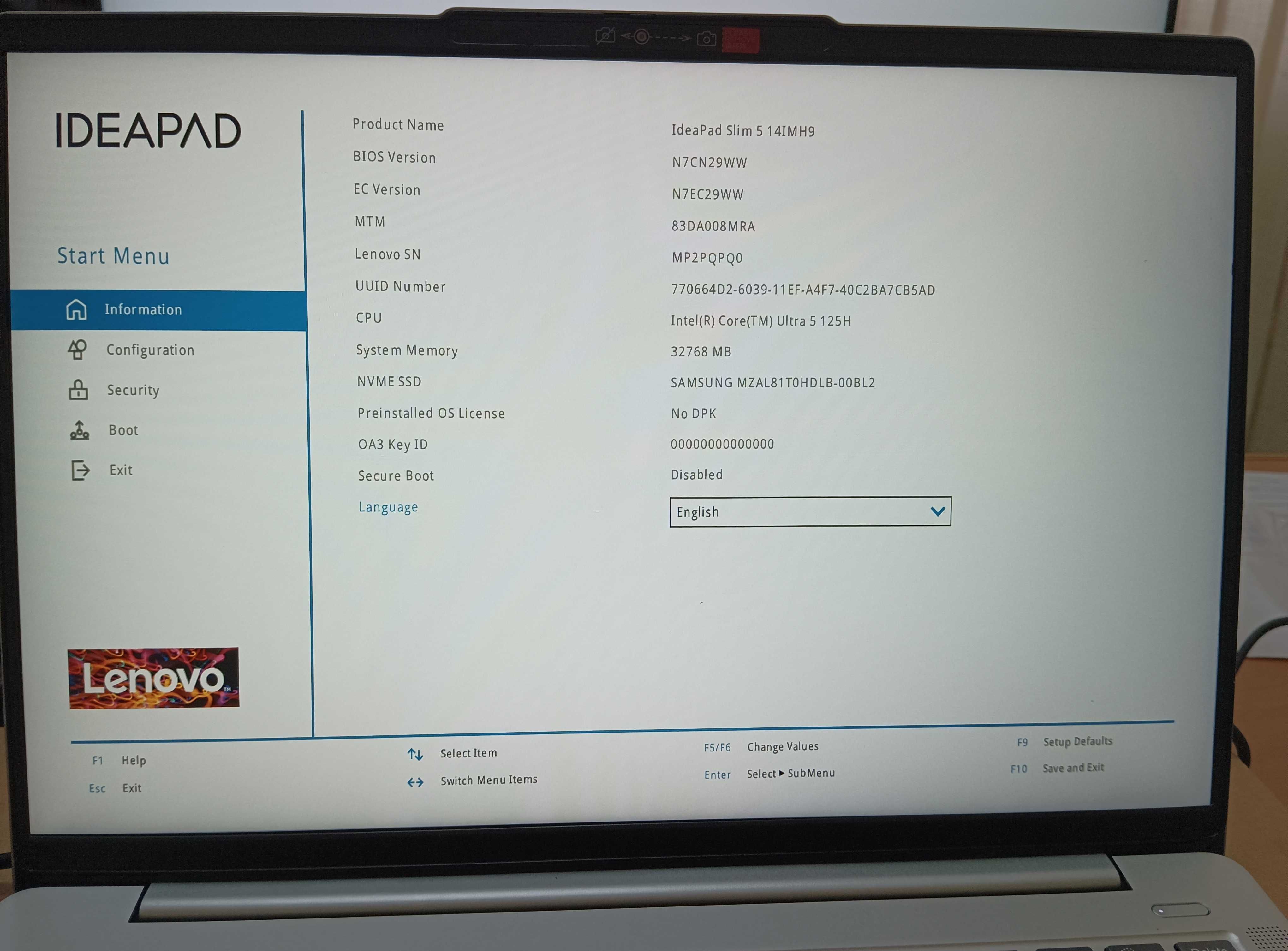 Ноутбук 14" Lenovo IdeaPad Slim 5 14IMH9 (83DA008MRA) Cloud Grey
